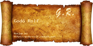 Godó Rolf névjegykártya